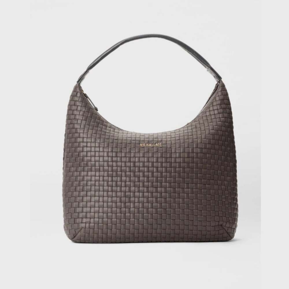 MZ Wallace Magnet Gray Woven Shoulder Bag